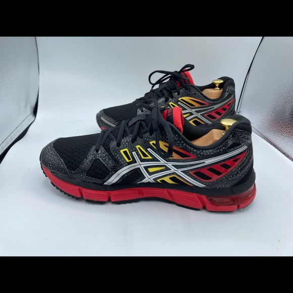 Asics Gel Cirrus33-2 Black / Lightning / Fire T314N Running Shoes Men 9 - Picture 3 of 12